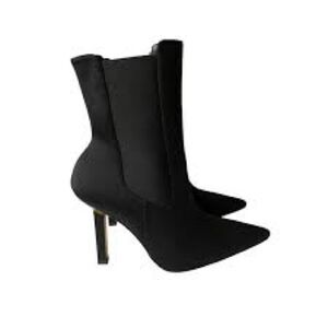 Good American Sleek Black Heeled Boots